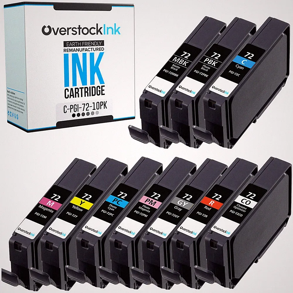 10-PK Compatible OSI PGI-72 Ink Cartridges for Canon PIXMA PRO-10 10S Printers