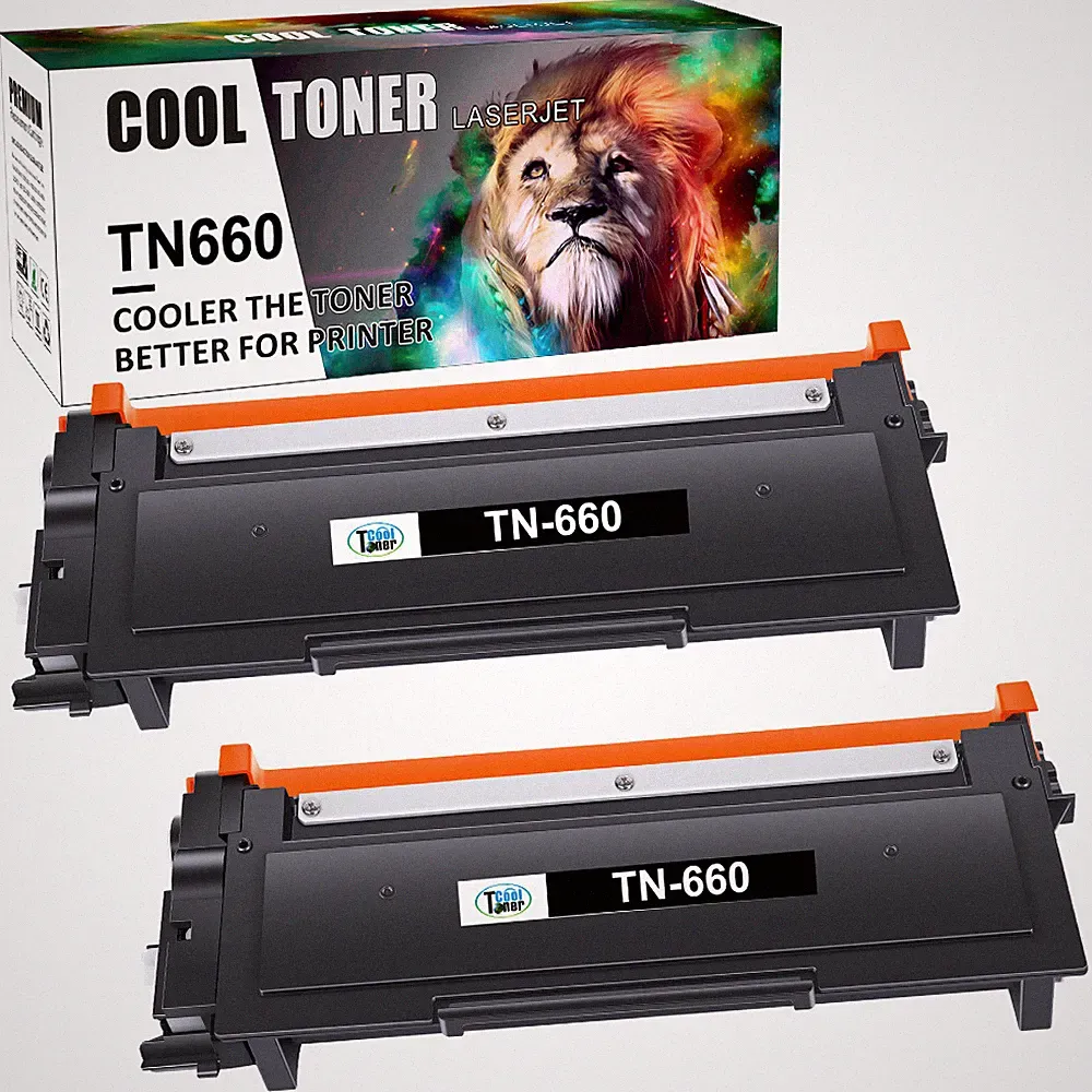 2 High Yield TN660 Black Toner Cartridge For Brother HL-L2300D HL-L2320D Printer