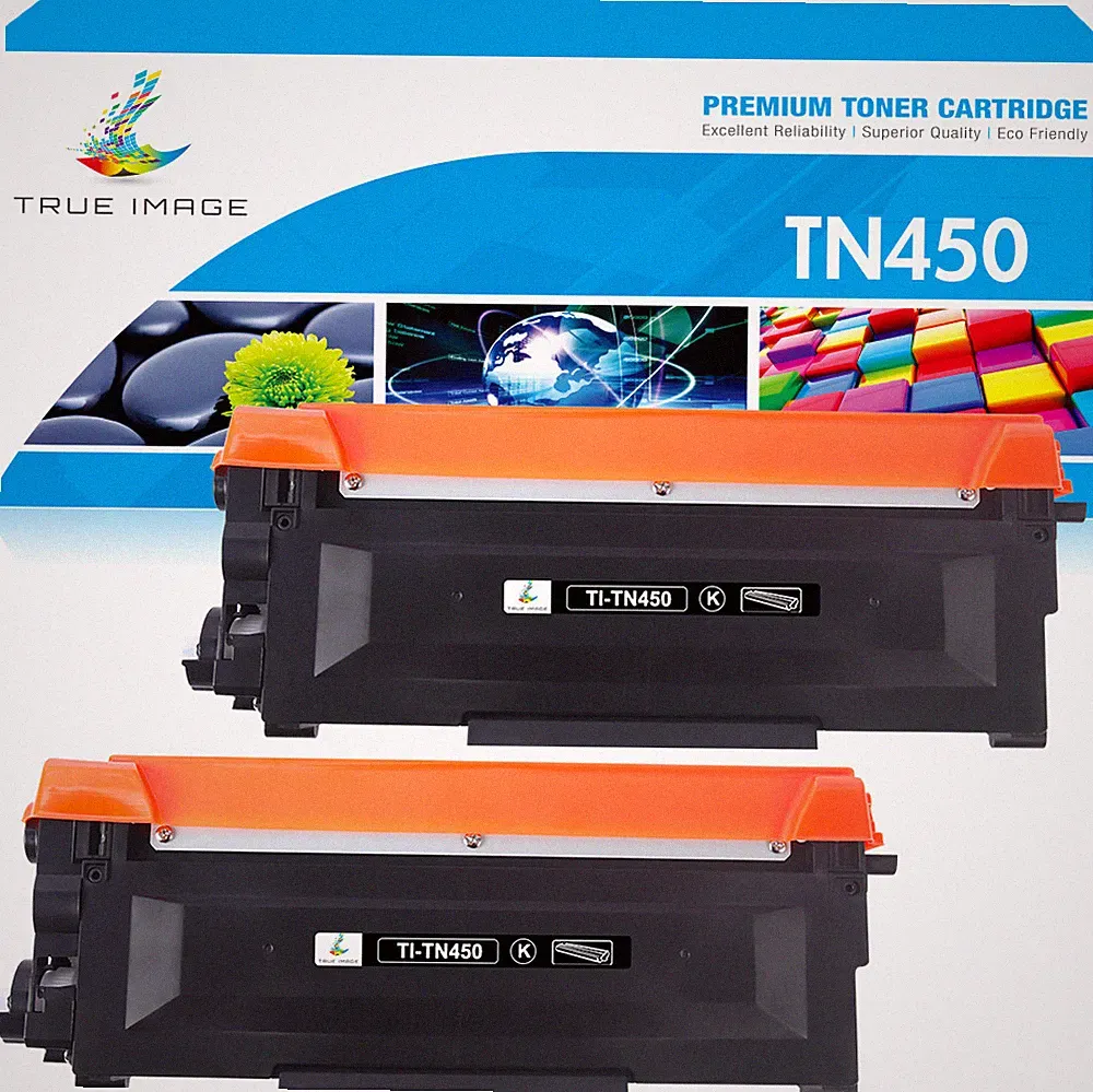 2PK New TN450 Toner Cartridge for Brother HL2240 2242D 2270DW MFC7360N Printer
