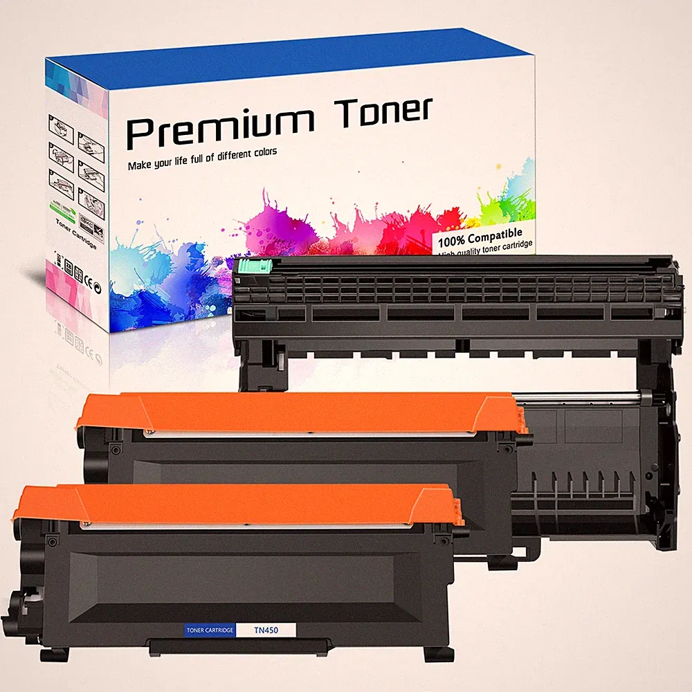2PK TN450+1PK DR420 BK Toner Cartridge for Brother DCP-7060D DCP-7065DN Printer