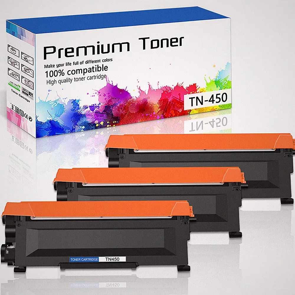 3PK TN450 Toner Cartridge for Brother DCP-7055 HL-2275DW 2280DW MFC-7362N 7460DN