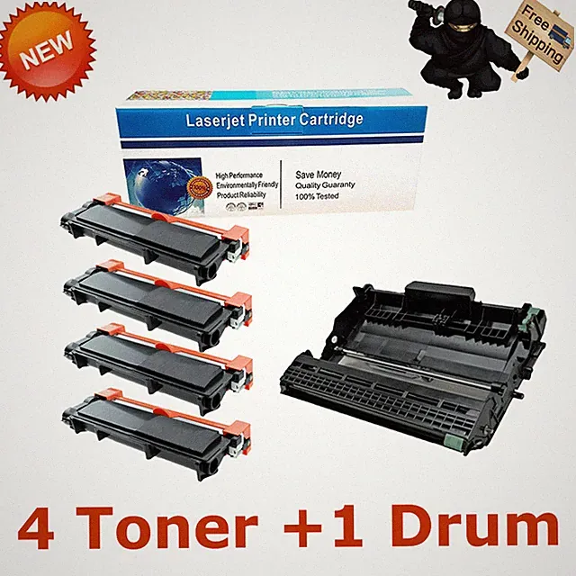 4pk TN660 Toner + 1pk DR-630 Drum DR660 For Brother HL-L2340D L2380W MFC-L2740DW