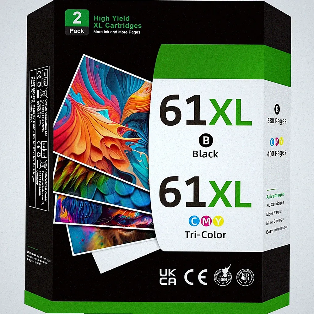 #61XL 61XXL Ink Cartridge For HP 61XL ENVY 4500 4501 4502 4504 5530 5535 Printer