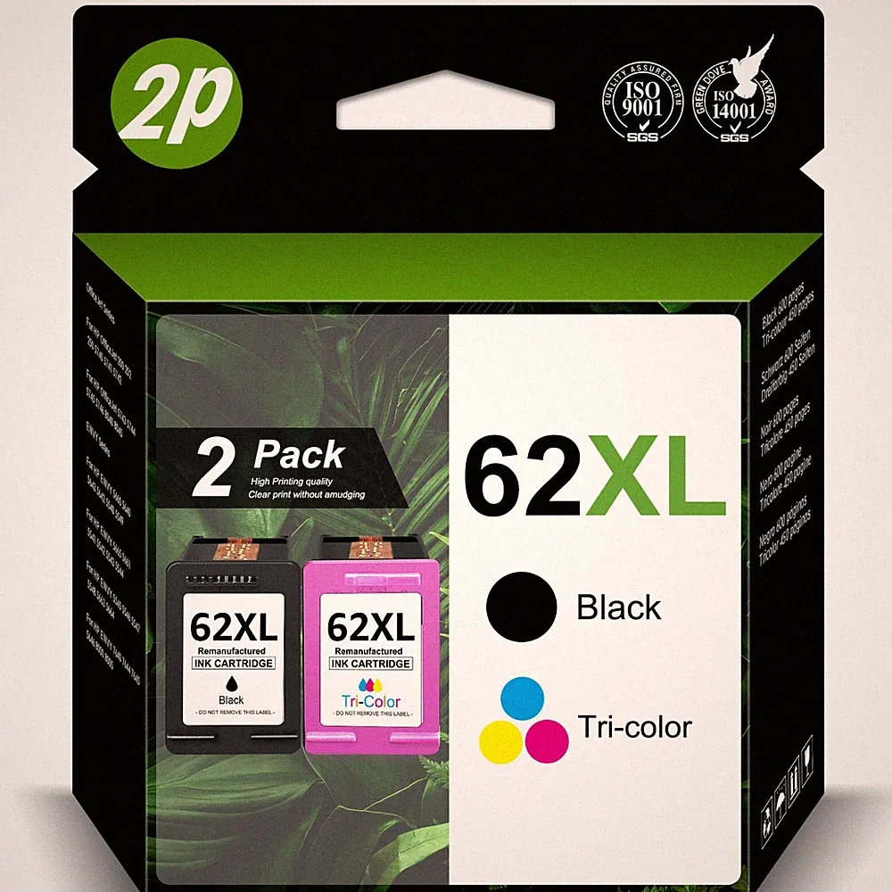 62 XL XXL Ink Cartridges For HP Ink 62XL Envy 7640 5540 5640 5660 5740 Printer