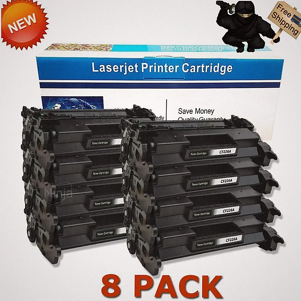 8 Pack 26A CF226A Toner Cartridge for HP LaserJet M402dn M402n M426fdw Printer
