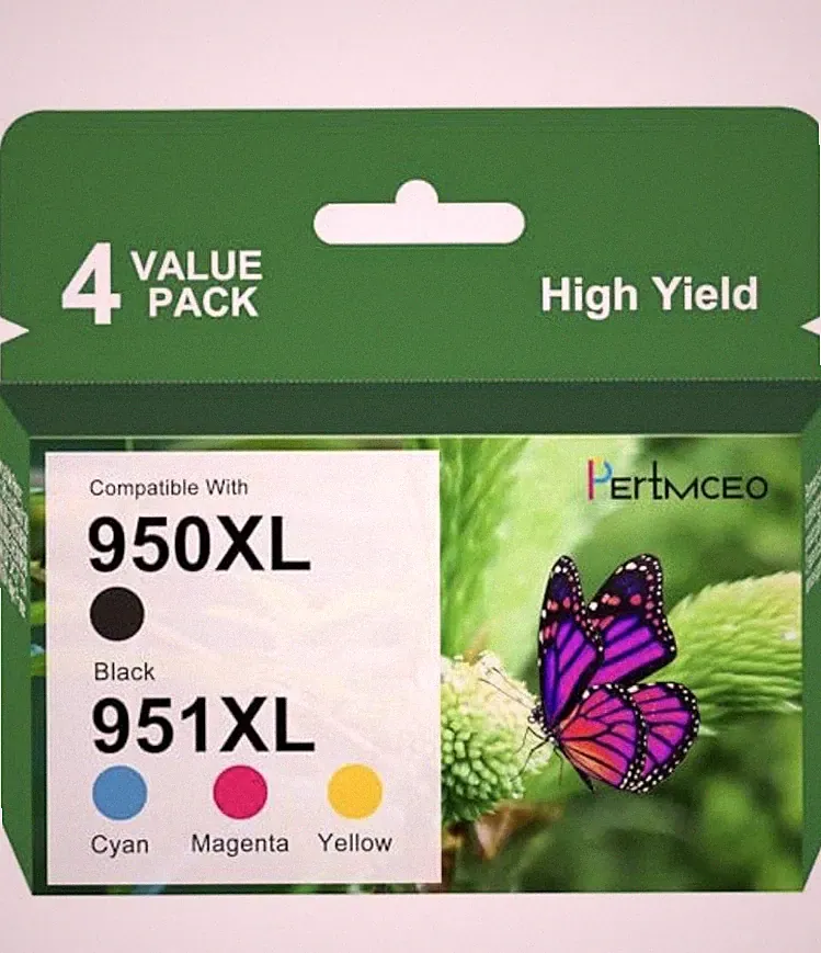 950XL, 951XL Ink Cartridges Replacement For HP OfficeJet Printer 4Pk *READ*