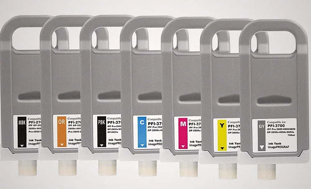 Any 3 Ink Cartridge for Canon PFI-3700 PFI-2700 IPF GP-2600s GP-4600s GP-6600s