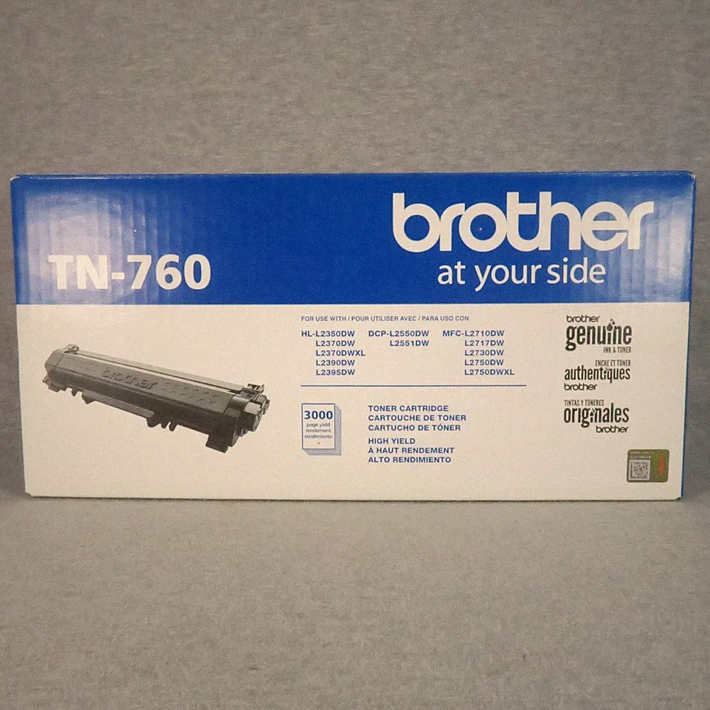 Brother TN-760 Printer Toner Cartridge 3000 Pages High Yield Genuine New