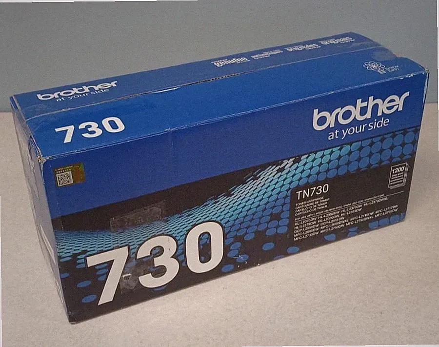 Brother TN730 Black Toner Cartridge Printer 1200 yield 730 *Open Box/Pkging NEW