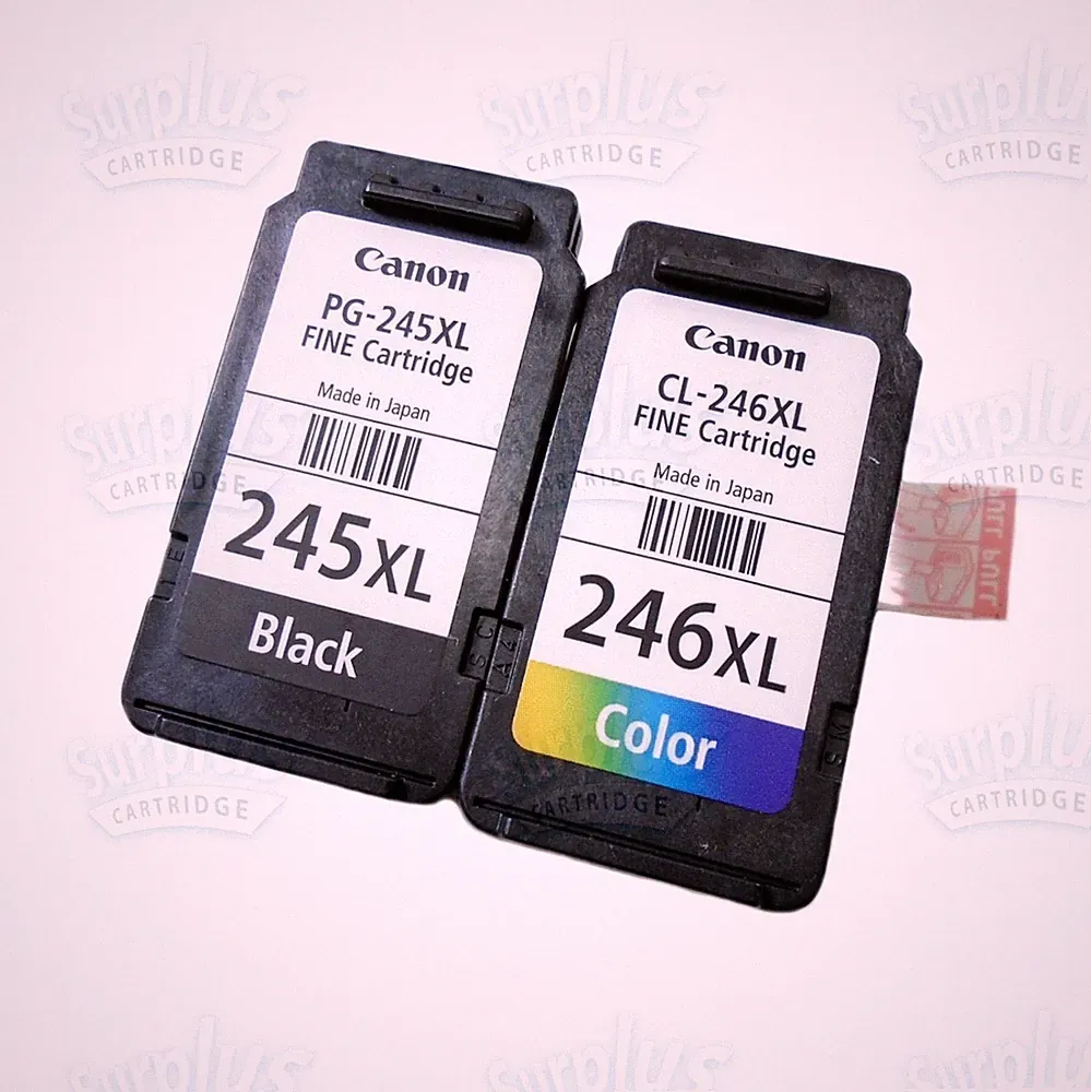 Genuine Canon PG-245XL High Yield Black & CL-246XL High Yield Clr Ink Cartridges