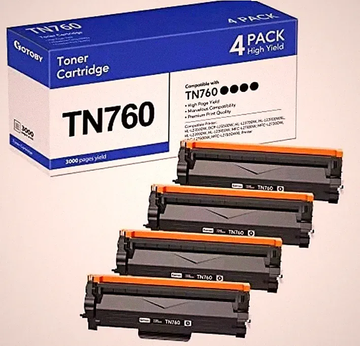 GOTOBY TN760 Toner Cartridge Compatible for Brother TN-760 TN730 TN-730 High..D1
