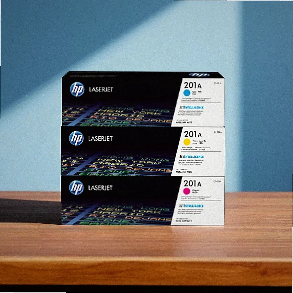 HP 201A 3-Pack Original LaserJet Toner Cartridge CF401A-CF403A