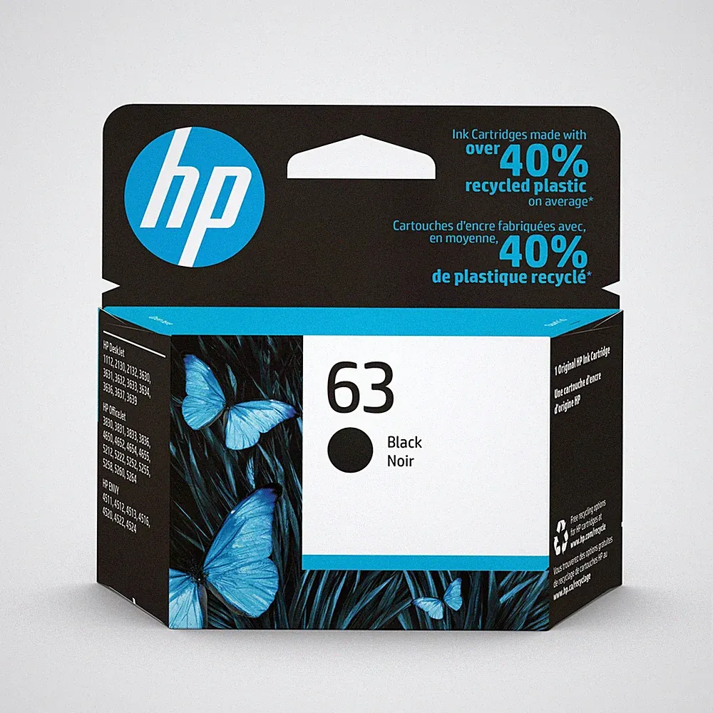HP 63 Ink Cartridge - Black (F6U62AN)