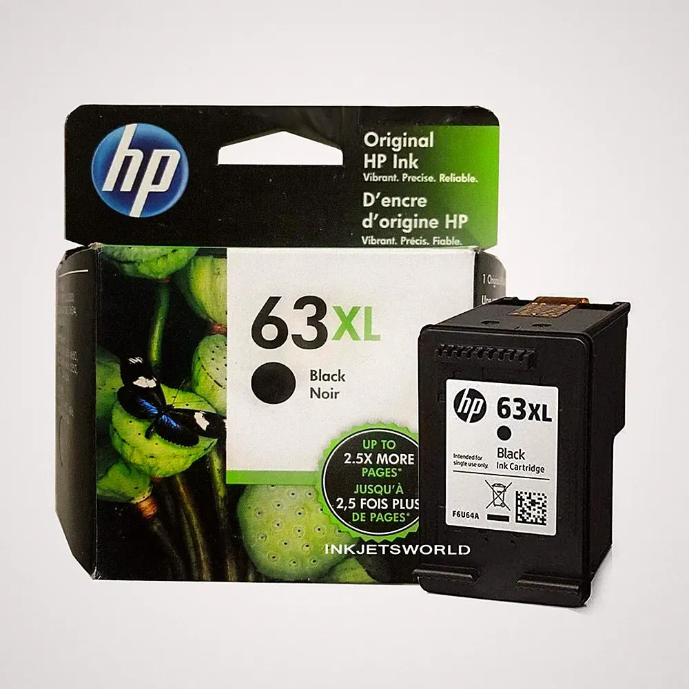 HP 63XL Black Genuine Ink Cartridge in Retail Box 63 XL