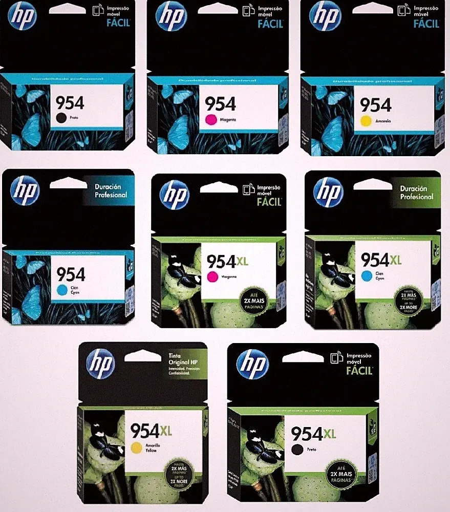 HP 954 Genuine Ink Cartridges Black, Color XL For HP OfficeJet Pro FRESH ink