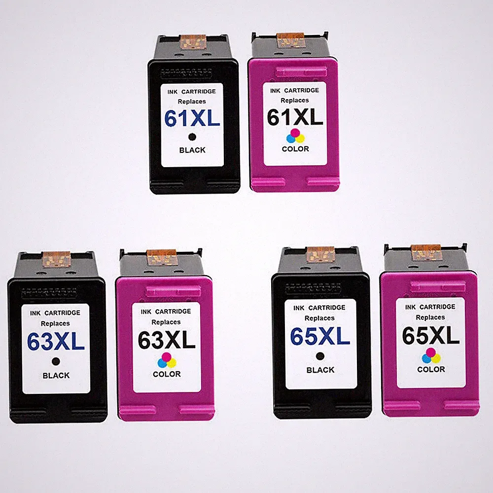 Ink Cartridge Black Color 60XL 61XL 63 XL 65 XL 62 XL For HP Printer