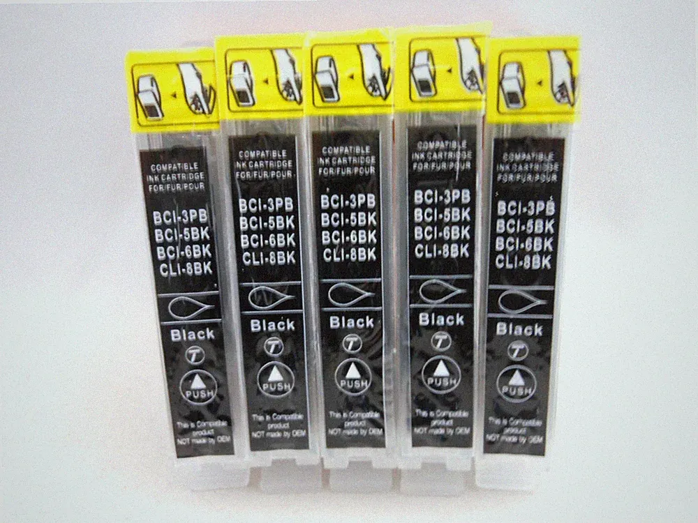 Ink Cartridge for Canon Pixma iP8500 iP6000d iP4000 iP3000 MP760 BCI6 Black 5PK