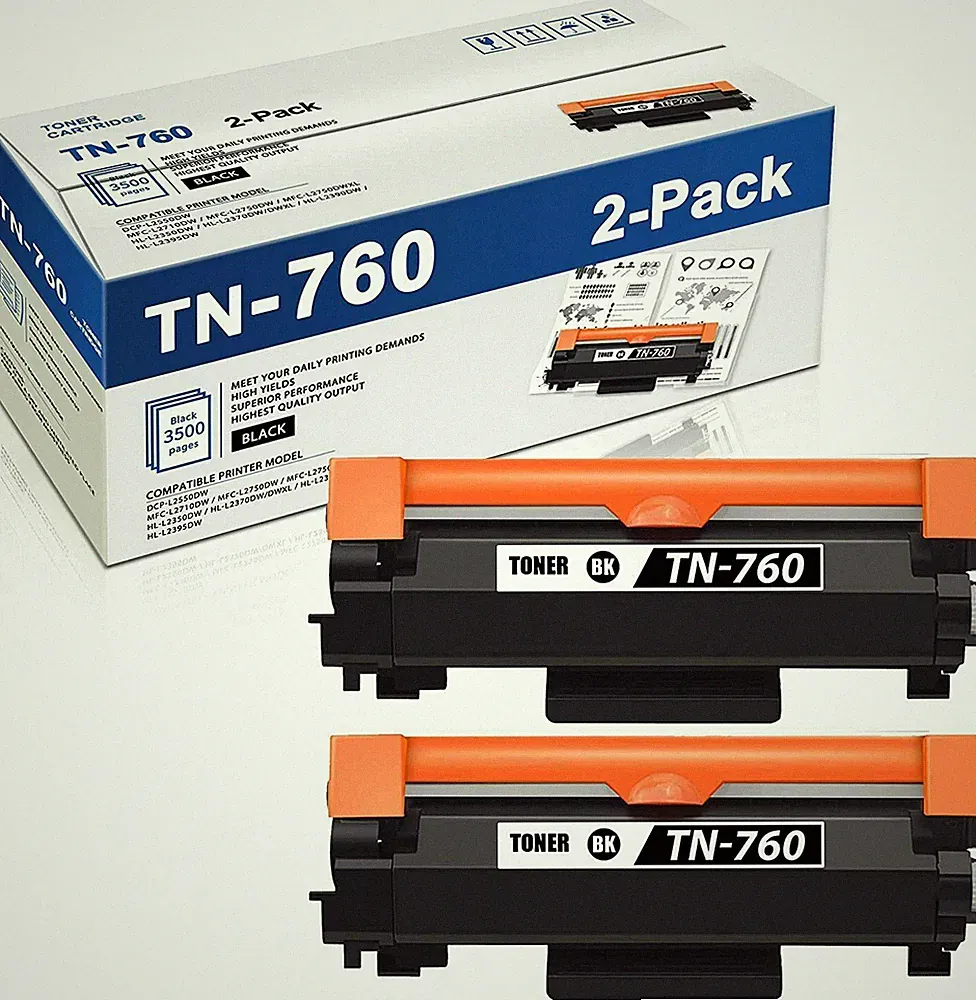 TN760 HIGH YIELD Toner Cartridge for Brother TN-730 HL-L2370DW L2390DW printer